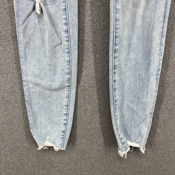 American Eagle Jeans Youth 0 Next Level Stretch Distressed Curvy Hi Rise Jegging - Picture 5 of 14